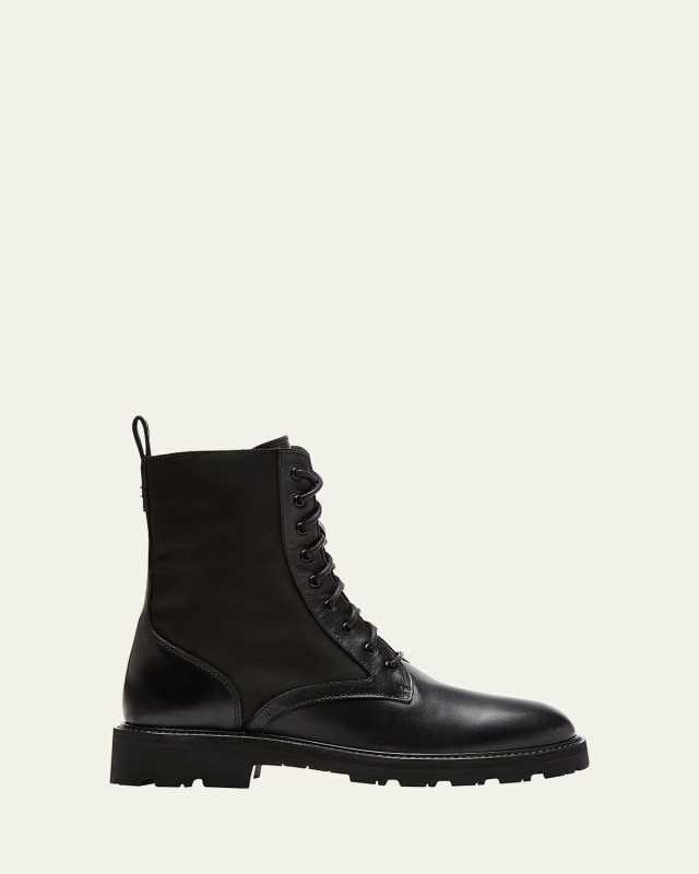 Quint Leather Nylon Combat Booties